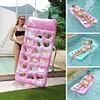 Inflatable Pool Float Lounger with Headrest PVC Air Mattress for Lake Beach