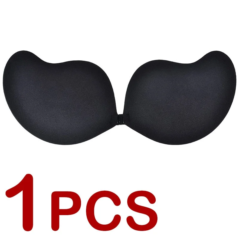 1/2 Pair Strapless Invisible Sticky Bra Underwear Sexy Seamless Push Up Silicone Bras For Women Sexy Lingerie Backless Bralette