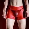 Men's Sexy Ultra-Thin Sheer Glossy Boxer Briefs