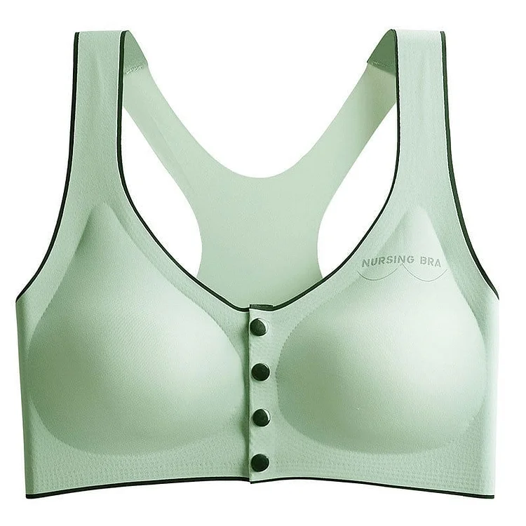 Plus Size M-6XL – 2023 New Ice Silk Front Button Sleeping Yoga Bra Radinnoo.com