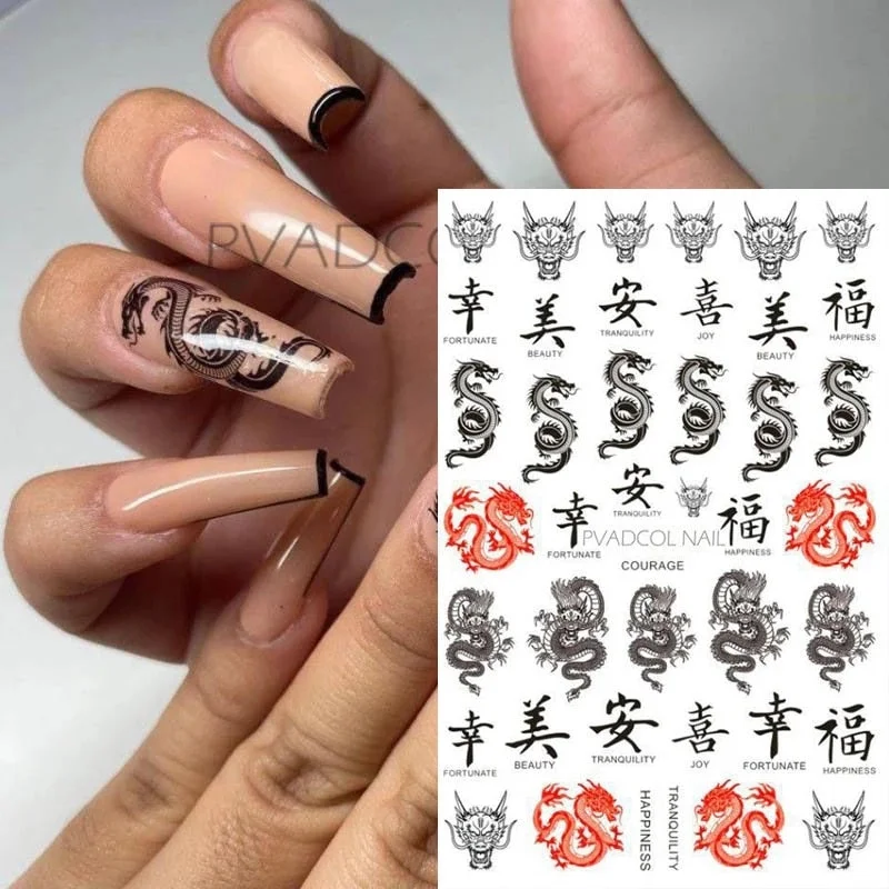 Money Dollar Wealthy Rich Style Nail Art Stickers Decals Manicure Tips Self Adhesive Transfer Slider Nail Decoration Accessories-Nail Inspo