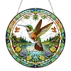 (US Only)PVC Glass Special Shaped Hummingbird Diamond Painting Hanging Sign Windows Decor