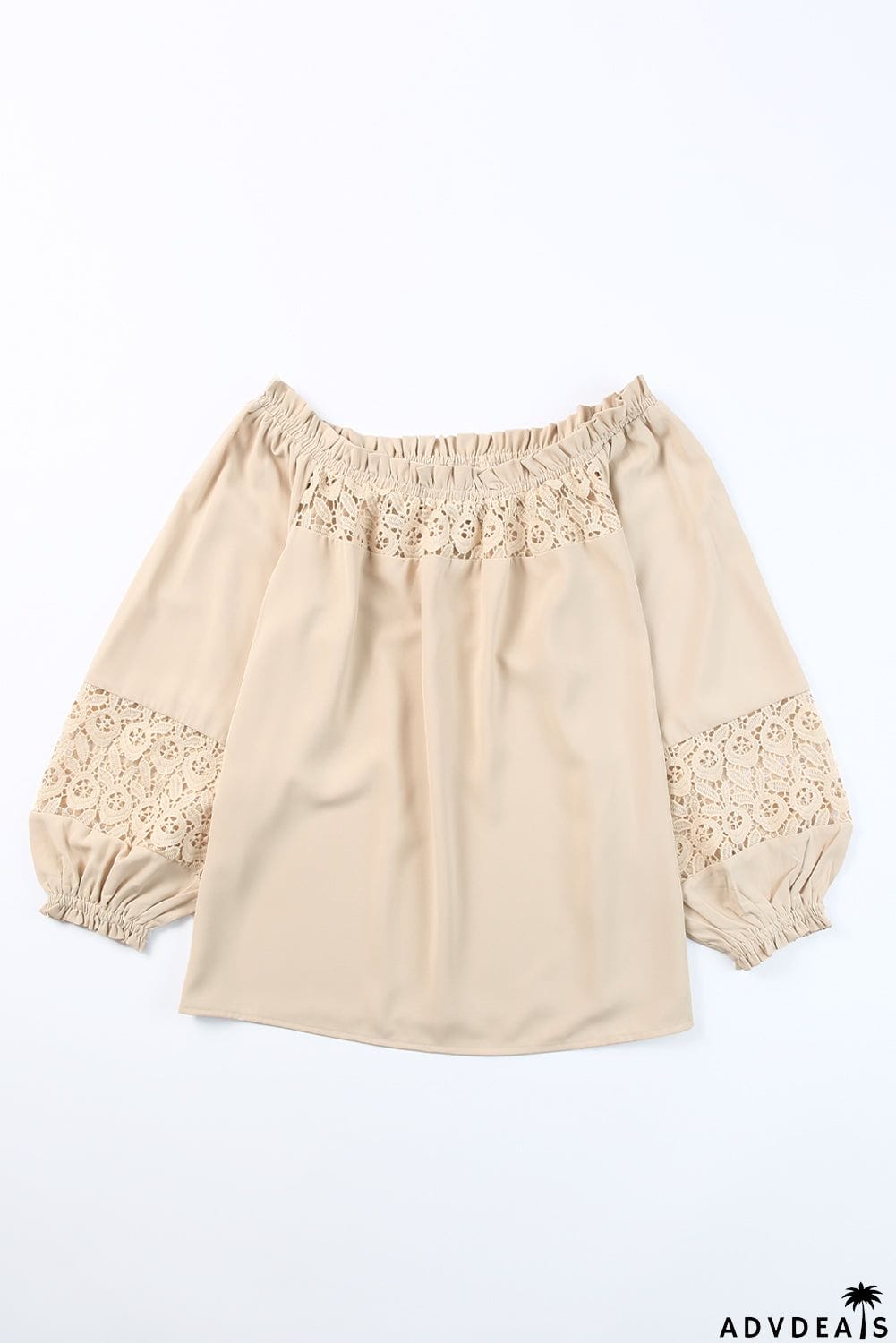 Crochet Hollow-out Off-shoulder Blouse