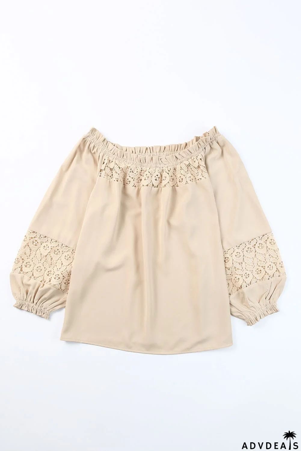 Crochet Hollow-out Off-shoulder Blouse