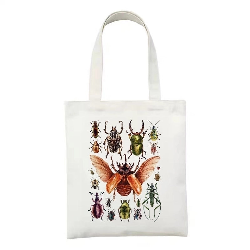 Women’s Minimalist Artistic Animal Mushroom Butterfly Shopping Bags
