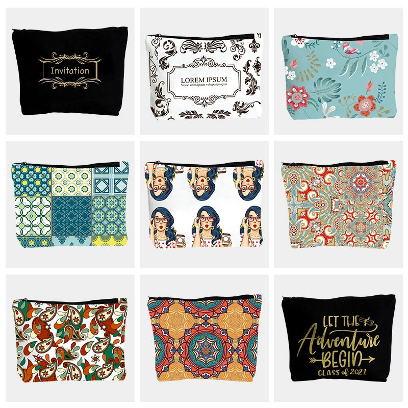 High-value Large-capacity Portable Cosmetic Bag Jewelry Storage Canvas Bag Shopping Zipper Bag2