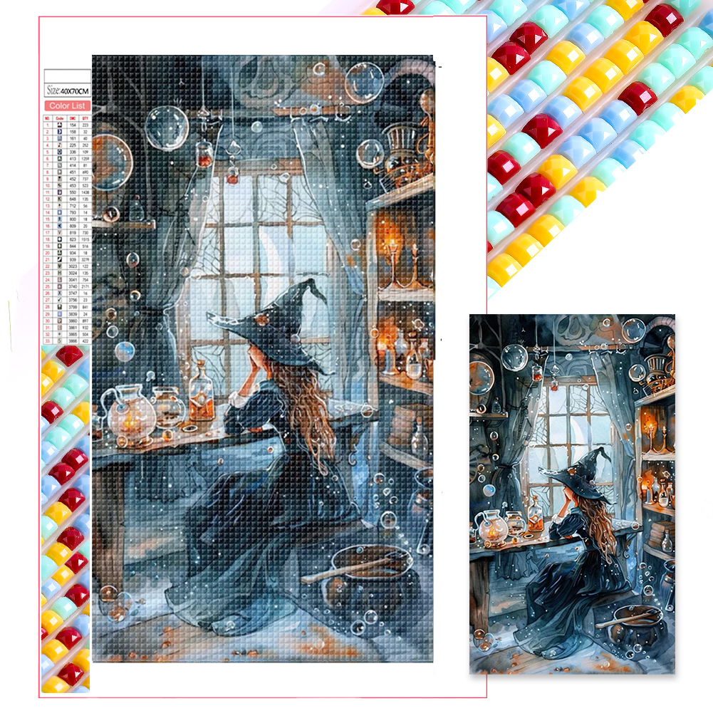 Witch 40*70cm(picture) full square drill diamond painting