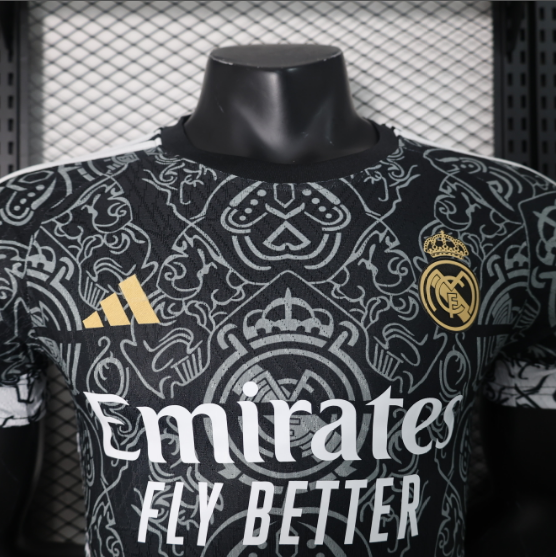 24/25 Real Madrid Special Edition Black Player Version Football T-Shirt Thai Quality
