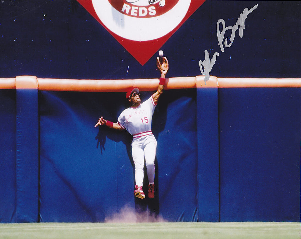 GLENN BRAGGS CINCINNATI REDS ACTION SIGNED 8x10