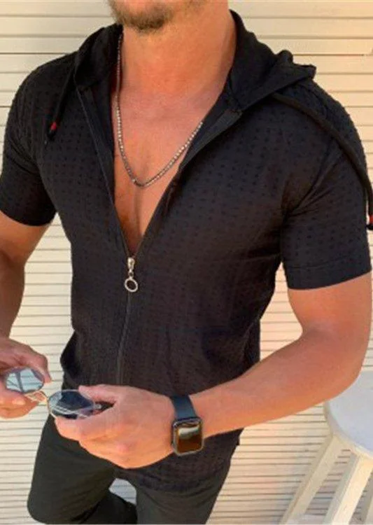 Hoodie Casual Zipper Shirts & Tops