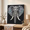Framed Elephant - DIY Button Art Painting Kit for Creativity DIY Pearl Dot Crafts for Gift Home Wall Decor 30*30CM