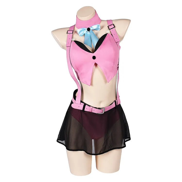 Final Fantasy VII Rebirth (2024) Aerith Pink Bunny Girl Swimsuit Outfits Cosplay Costume Halloween Carnival Suit - Coshduk