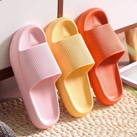 pornhint Pornhint Women Thick Platform Slippers Summer Fashion EVA Soft Sole Beach Slide Sandals Men Couple's Indoor Bathroom Anti-Slip Shoes Home