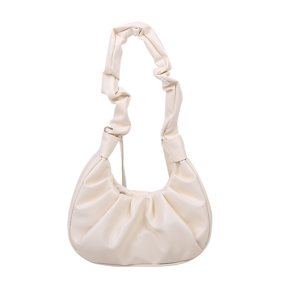 

Casual Pleated Crossbody Bag Dumpling Soft PU Solid Shoulder Handbag, Purple, 501 Original