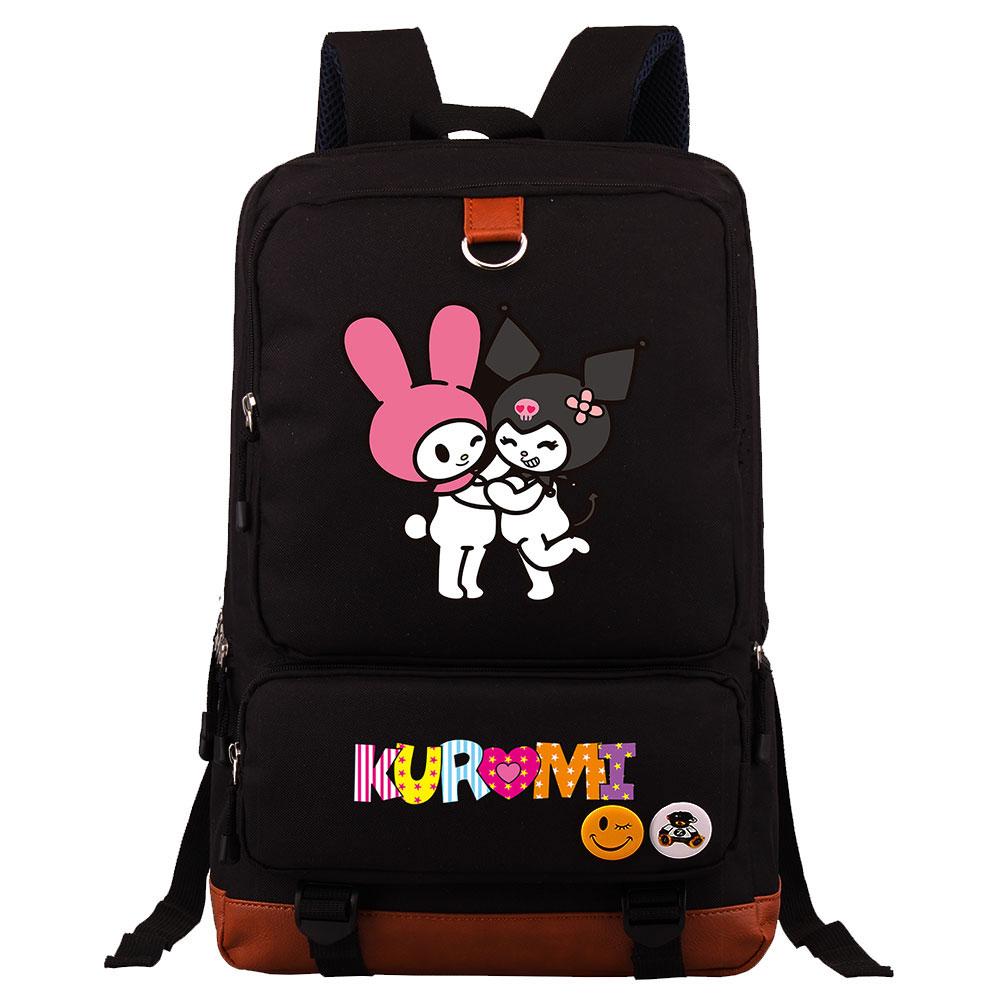 Mayoulove Kuromi Backpack Lightweight Design with Adjustable Straps for School and Travel-Mayoulove