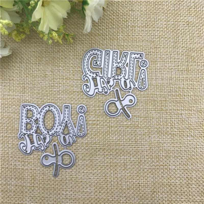 Baby Boy and Baby GIRL Metal cutting dies frame craft cutting die embossing stencil for handmade Paper card making scrapbooking
