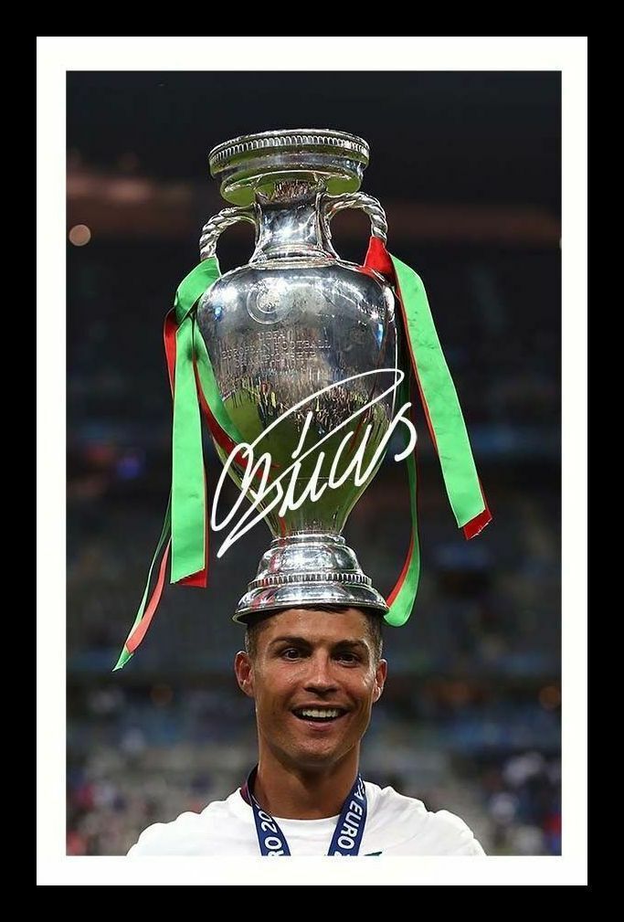 Cristiano Ronaldo - Portugal 2016 Autograph Signed & Framed Photo Poster painting