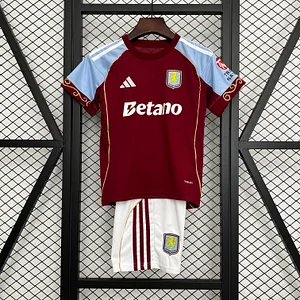 2025/2026 Aston Villa Home Football Shirt 1:1 Thai Quality Kids Size
