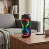 BT Portable Wireless Speakers with Mic & Radio Stereo Subwoofer Music Player RGB Colorful Light Soundbar Column For Home Use/Square Dancing/Karaoke