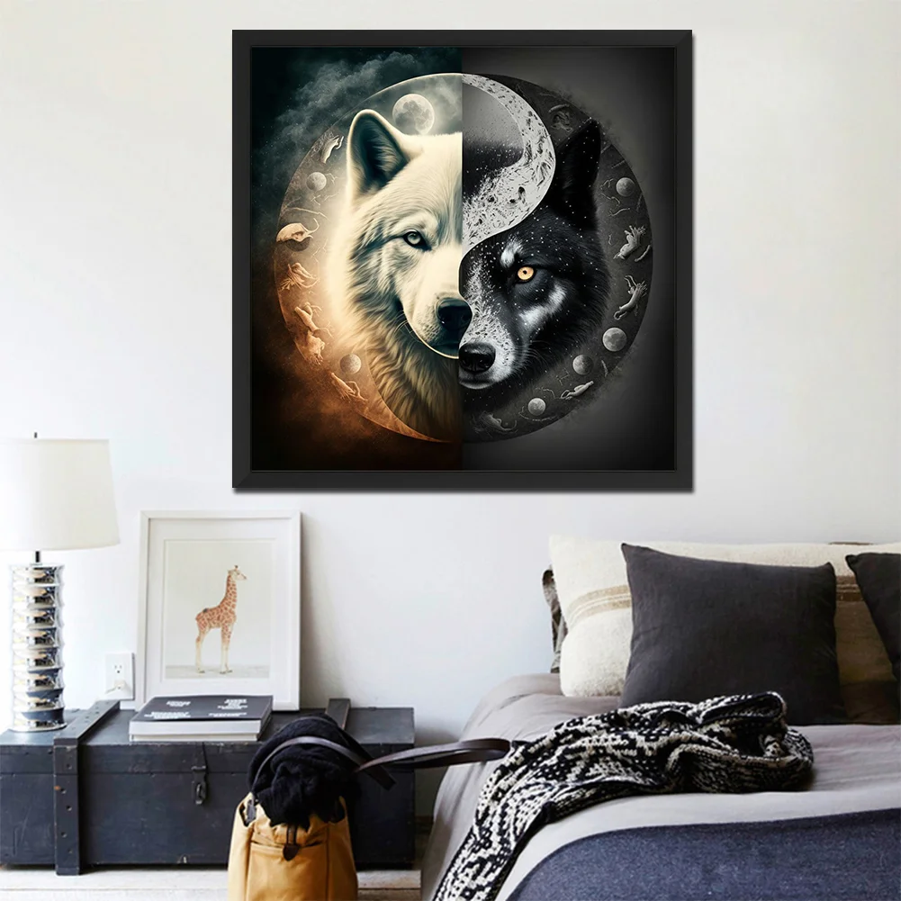 Diamond Painting - Full Round Drill - Tai Chi Wolf(30*30cm)