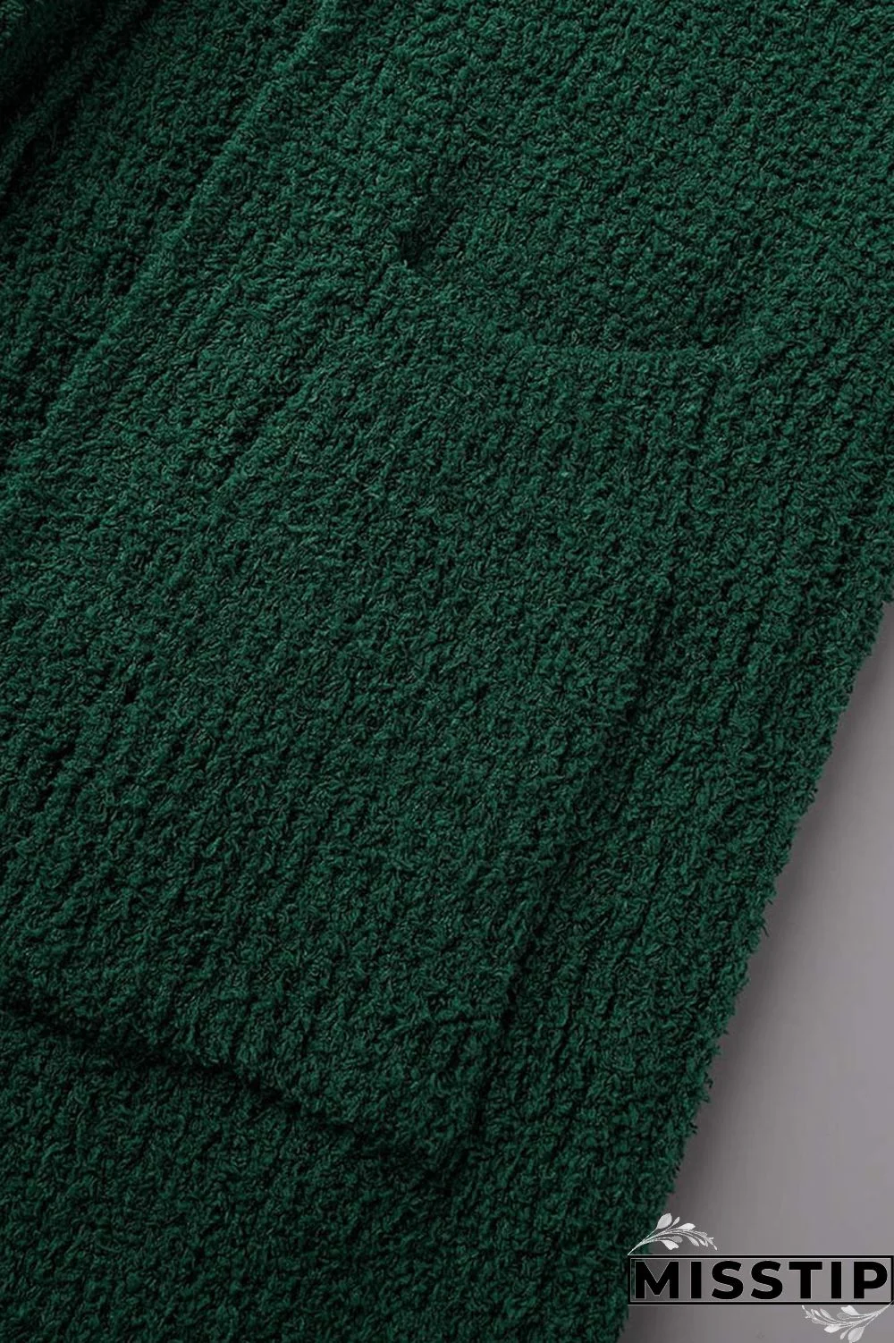 Green Casual Solid Patchwork Cardigan Collar Outerwear