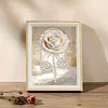 (17x22cm)Rose DIY Pearl Painting Art Kits for Adults Home Wall Decor Pearl Art Painting With Wooden Frame