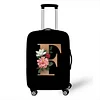Stretch Printed Suitcase Cover Washable Luggage Protector Fits 18-32 Inch Luggage Letter pattern