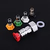 Garden Hose to Mini Power Washer Adapter Stainless Steel Leak-Proof Adapter 3/4 GHT to 1/4 Quick Connector for Car Wash & Outdoor Cleaning