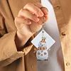 6Pcs DIY Diamond Painting Winter Snowman Keychain