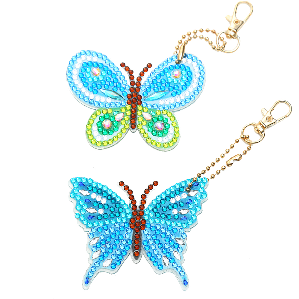 

2pcs Butterfly - 5D DIY Craft Keychain, 501 Original