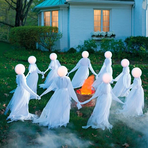 Holding hands ghost for Halloween Decoration - vzzhome