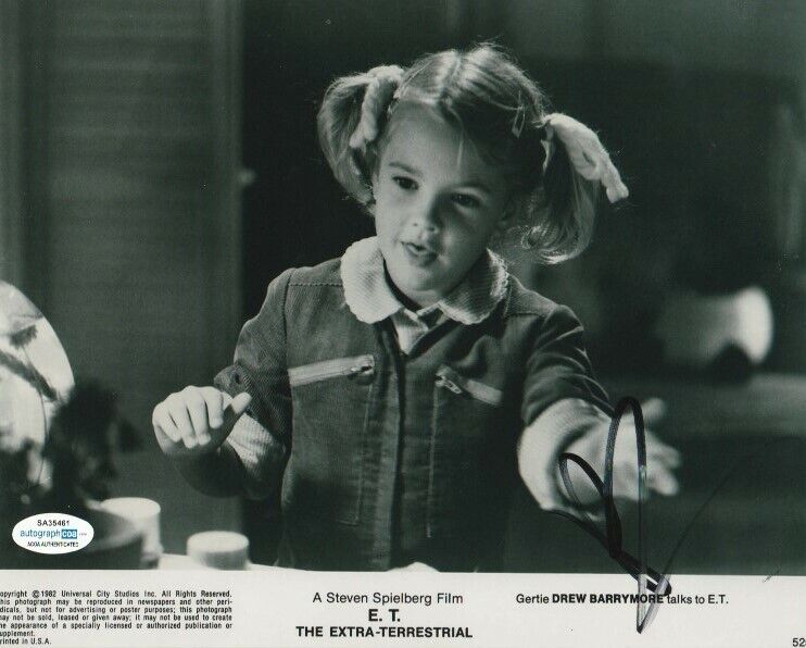 E.T. DREW BARRYMORE SIGNED GERTRIE 8x10 Photo Poster painting EXTRA-TERRESTRIAL ACOA EXACT PROOF