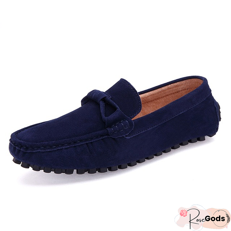 High Quality Cow Suede Men Casual Shoes Slip On Loafers Casual Male Shoes