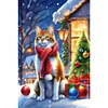 Diamond Painting -DIY Round Drill Christmas Cat(40x60cm)