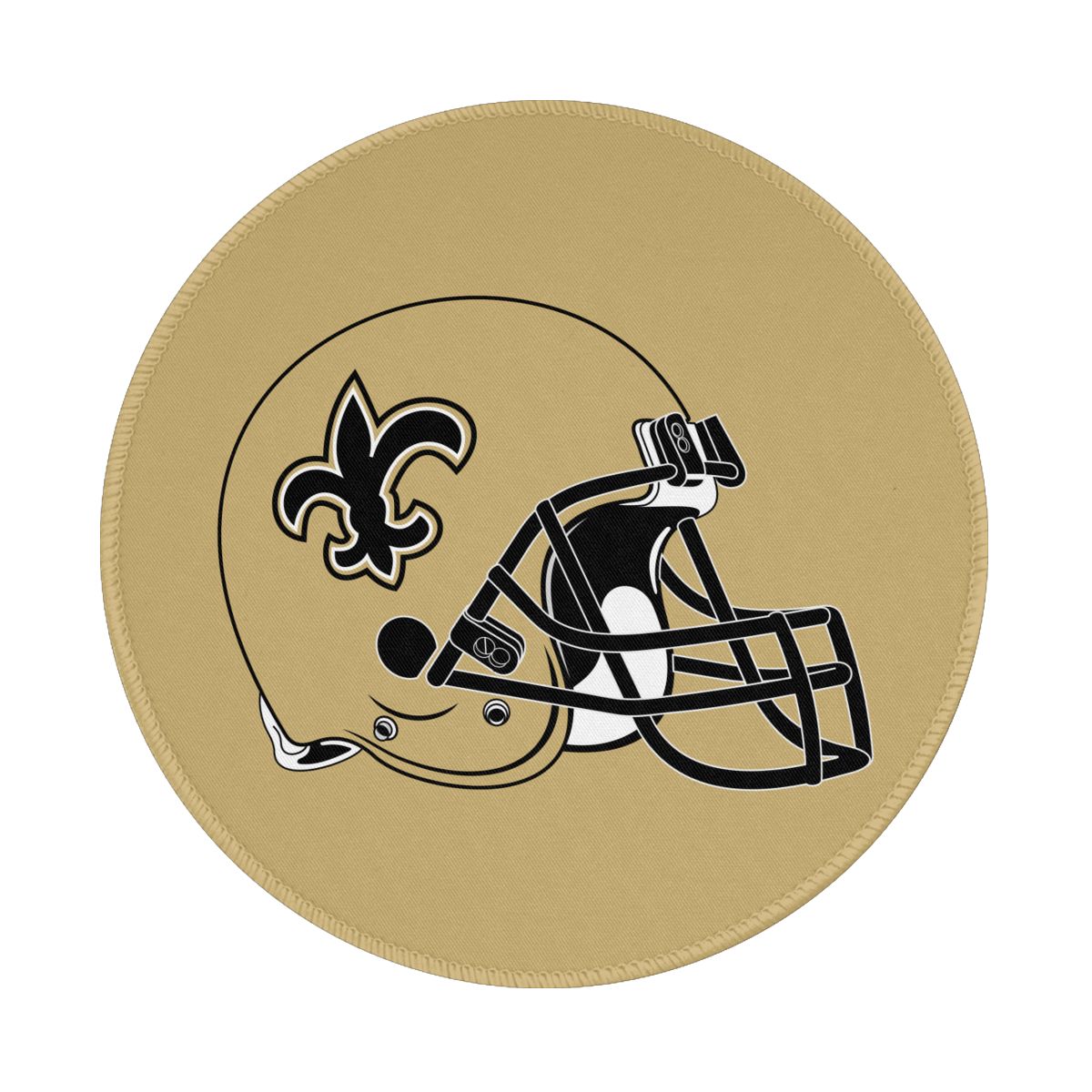 New Orleans Saints Helmet Round Non-Slip Thick Rubber Modern Gaming Mousepad