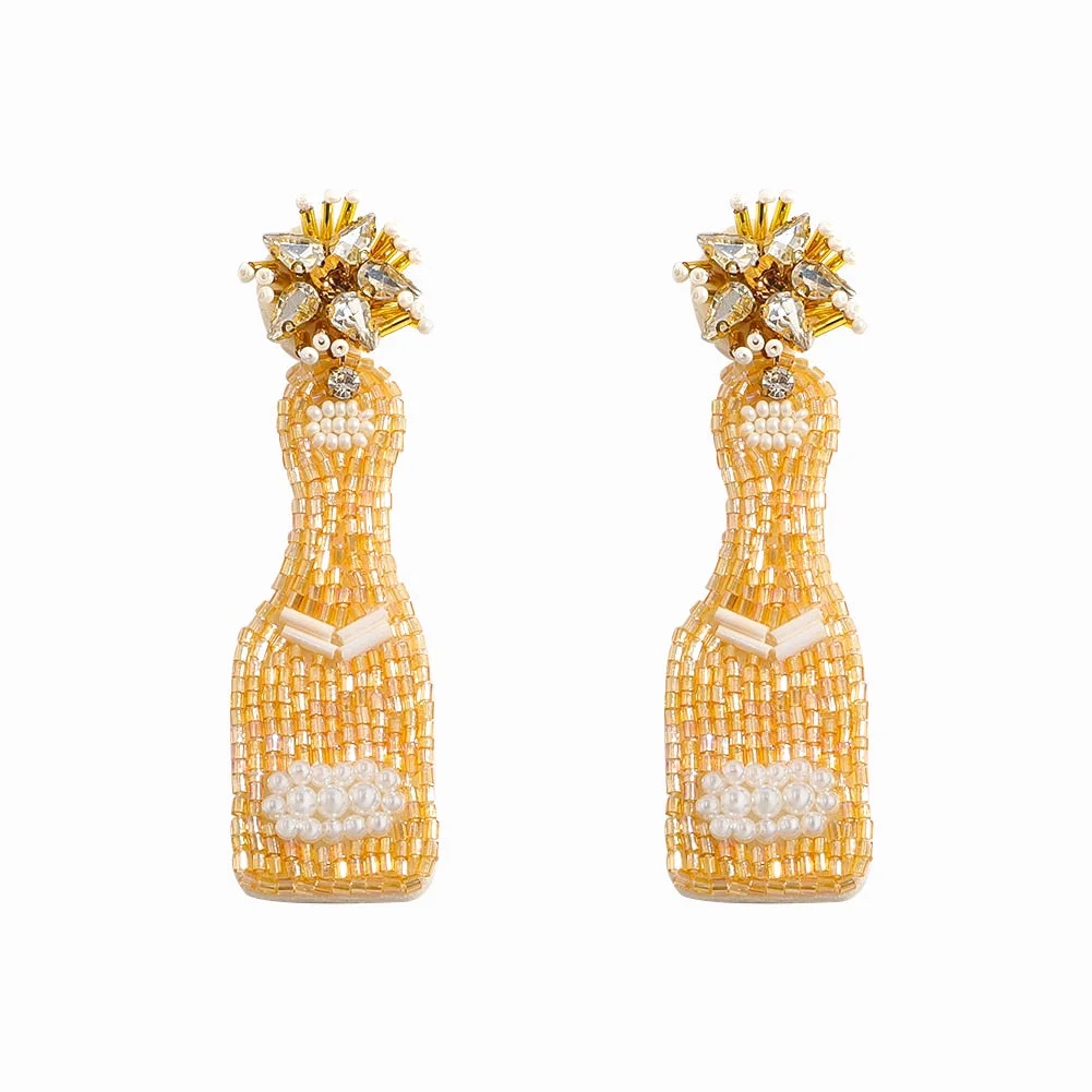 Dvacaman Bohemian Colourful Weave Beaded Flower Statement Drop Earrings Women Ethnic Handmade Seed Beads Dangle Earrings Jewelry