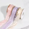 Pearls Silk Ribbon 4cm x 4.5m Wedding Bouquet Gift Wrapping Ribbon