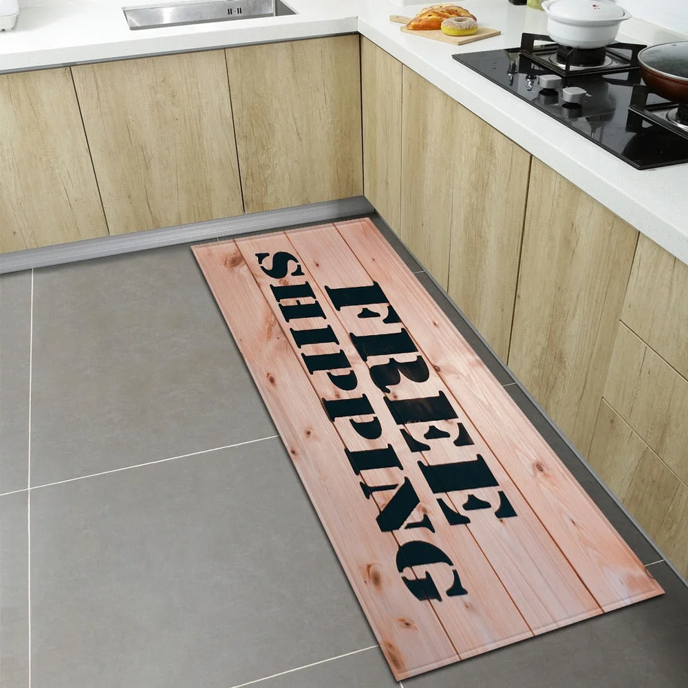 Nordic Kitchen Floor Mat Home Entrance Doormat Bedroom Living Room Decoration Long Carpet Hallway Balcony Bathroom Anti-Slip Rug