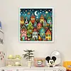 Colored Houses-14CT Stamped Cross Stitch 40*40cm/15.75*15.75in tapestrymarket