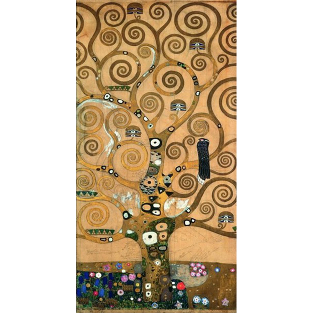 

45*85CM - Round Drill Diamond Painting - Tree, 501 Original