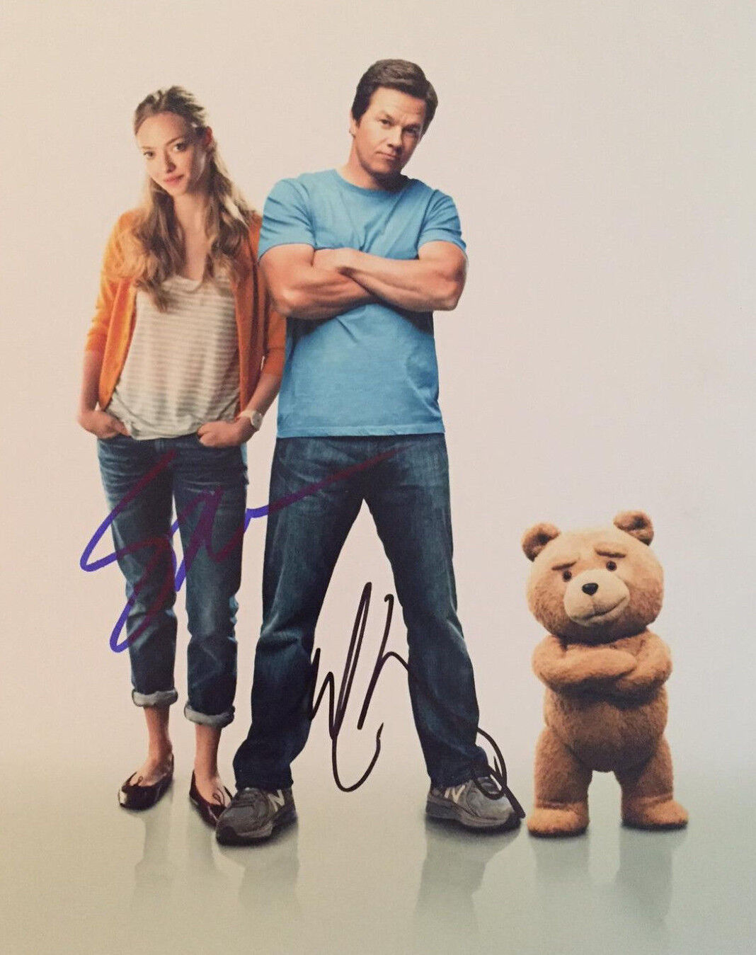 Mark Wahlberg Seth MacFarlane signed autographed 8x10 Photo Poster painting Ted