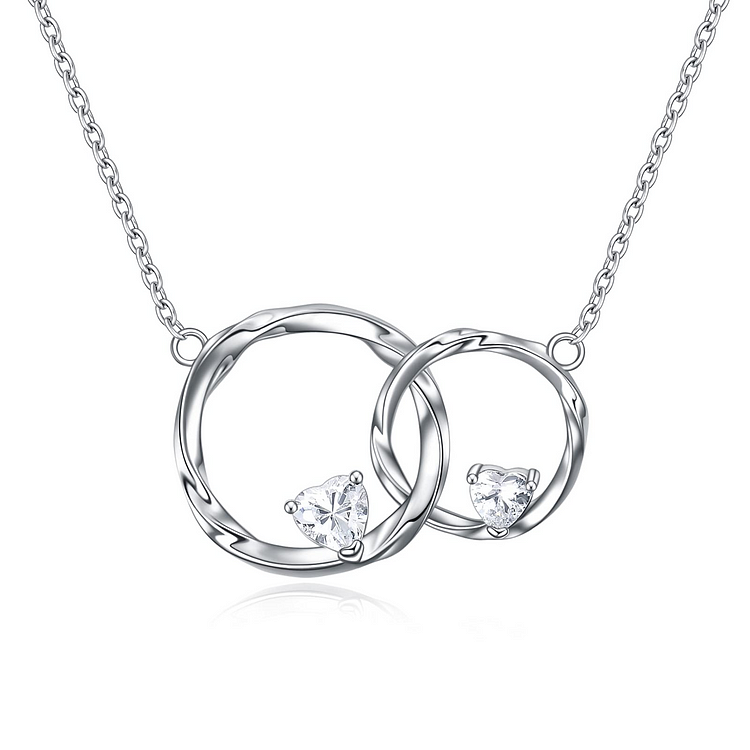For Daughter - S925 Mom is A Daughter's First Friend and Through Life Becomes Her Best Friend Circle Necklace