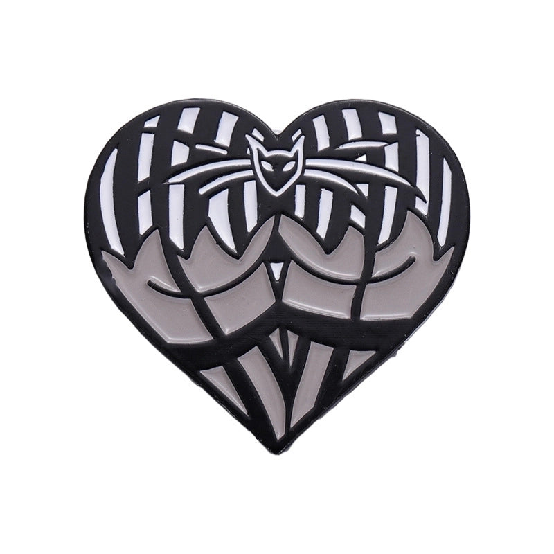 Cute Pin Letter Heart Shape Alloy Stoving Varnish Unisex Brooches