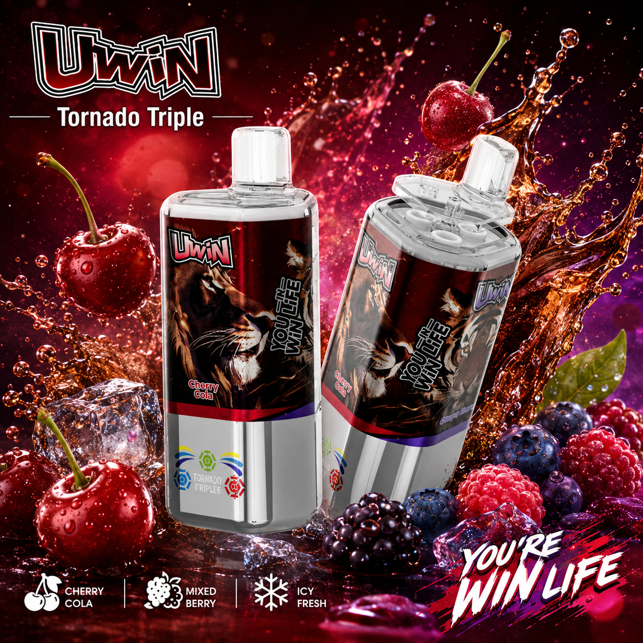 Uwin Tornado Triple 3 in 1 60K Vape | 60000 Puffs mysite fumotvapeshop