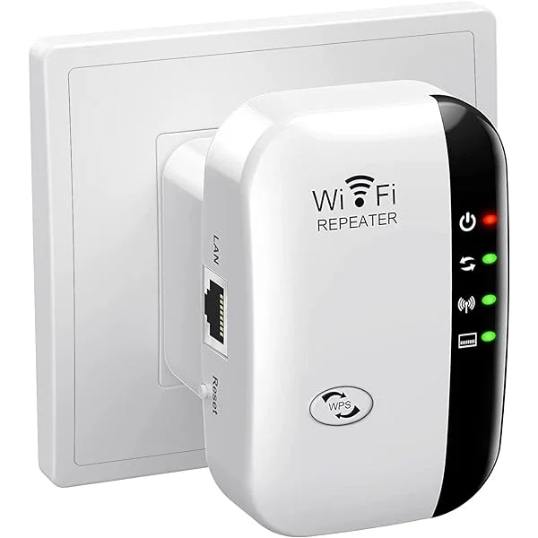 WiFi Extender, WiFi Signal Booster Up to 5000sq.ft and 45 Devices, WiFi Range Extender, Wireless Internet Repeater, Long Range Amplifier with Ethernet Port, 1-Key Setup, Access Point, Alexa Compatible