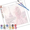 Framed Paris Dream-Paint by Numbers Acrylic Painting 35*35CM With Color Box 5ML(24Colors)