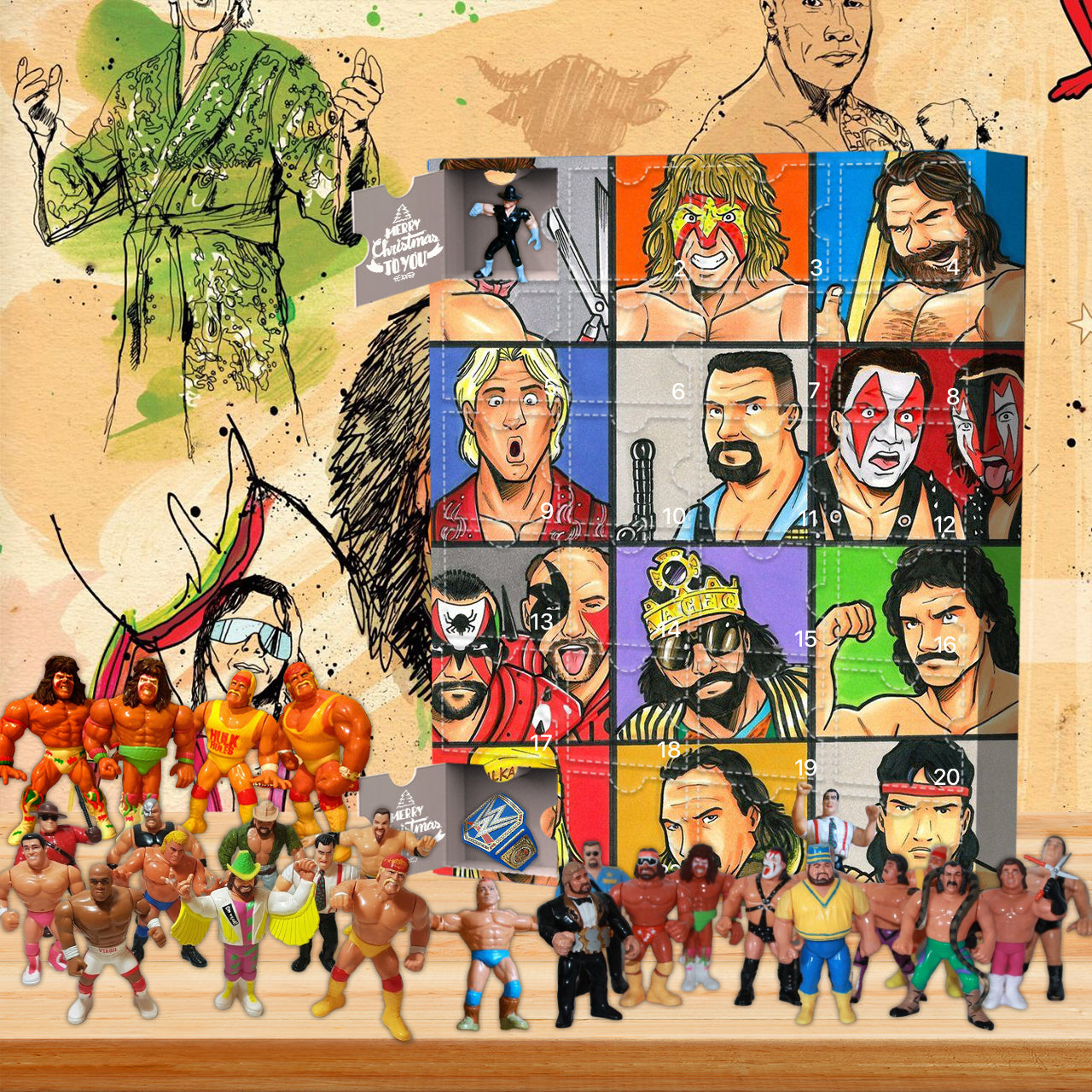 2024 WWE Advent Calendar The One With 24 Little Doors