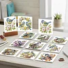12Pcs Bluebird DIY Diamond Painting Greeting Cards for Adult Holiday Gifts