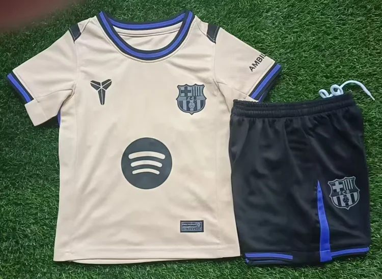 2025-26 new season-Barcelona away-jerseys-children's clothes
