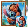 Princess Moana And Stitch-11CT Stamped Cross Stitch 40*40cm/15.75*15.75in